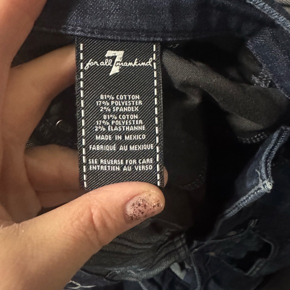7 For All Mankind Dark Blue Wash Jeans